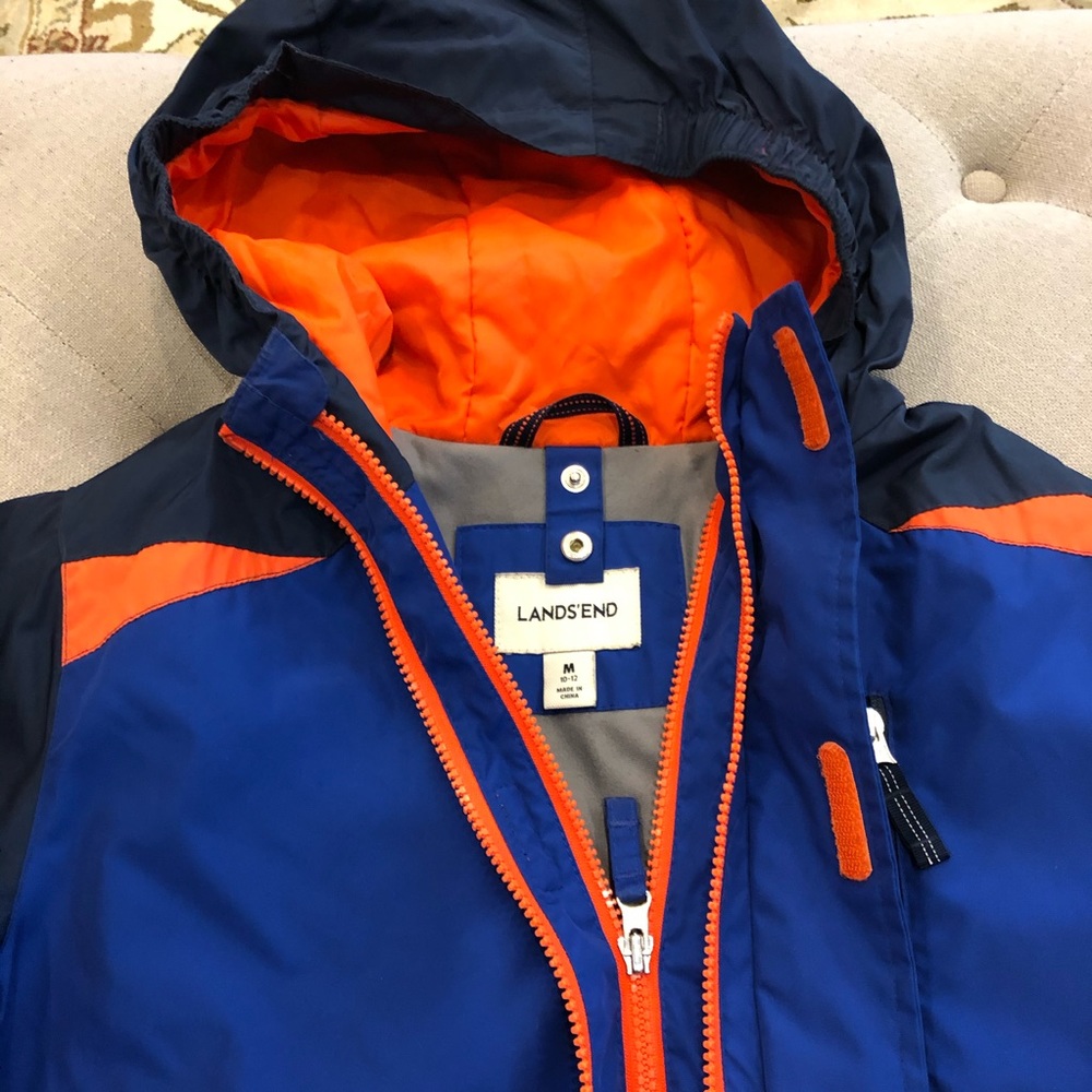 Lands End Boys Puffer Jacket Sz M - Picture 4 of 7